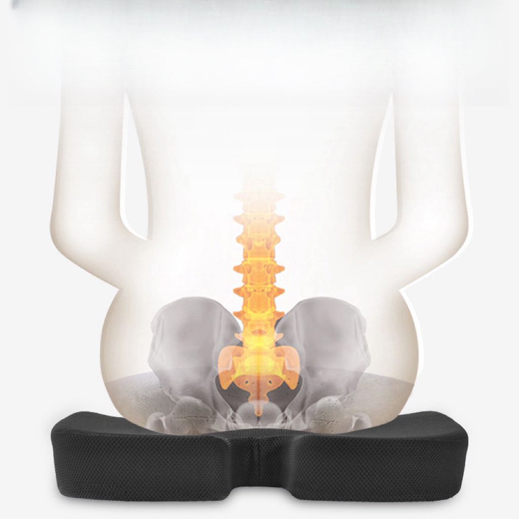 Office Chair Seat Cushion, Car Seat, Lumbar and Back Support Memory Foam Pillow, Tailbone Seat Cushion, Sciatica and Back Pain Relief