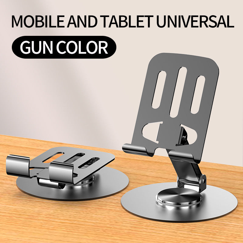 360 Metal Desktop Rotating Mobile Phone Holder - Fully Adjustable Foldable Phone Stand, for All Phones and Small Tablet Computers, Phone Needs with Multiple Viewing Angles!
