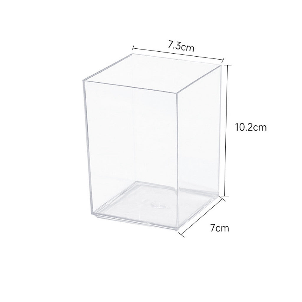 Acrylic pen holder transparent office desktop stationery storage box student desk pen holder makeup brush pen storage bucket